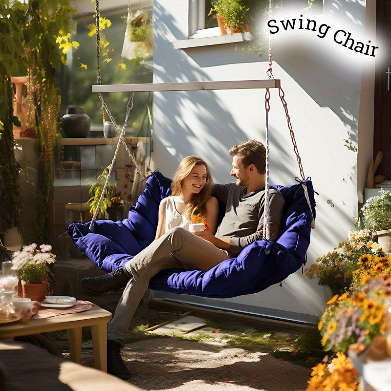 59x39 Inch Outdoor Patio Swing Cushion 4 Inch Thick Water-Resistant Fade-Resistant Porch Swing Cushion with Back Support and Attachment Straps for Lawn Backyard Garden Bench Patio Furniture Dark Brown Navy Blue Green Gray Red Canada