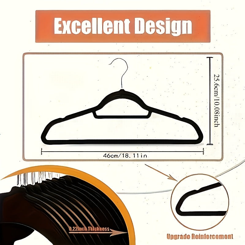 20/50pcs Velvet Hangers With 360° Rotating Hooks | Non-Slip Felt Coated, Space-Saving Organizer For Coats, Pants, Suits, Heavy-Duty Home Wardrobe Storage Solution