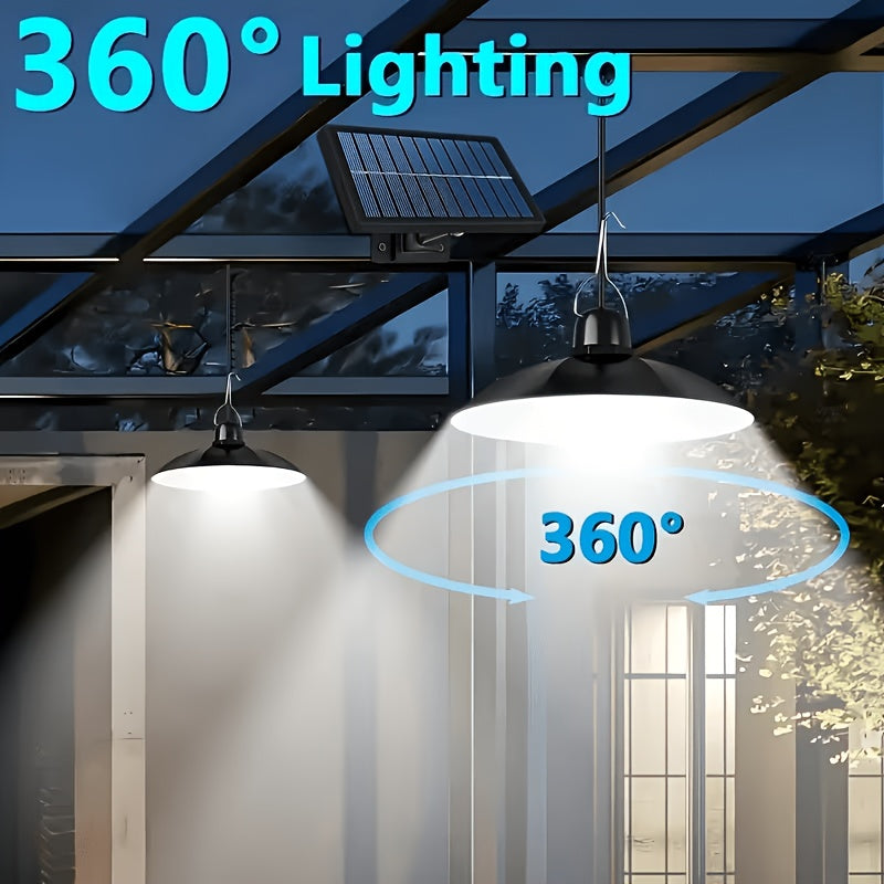 Solar Roof Lights, Outdoor Solar Lamps, Solar Chandeliers, with IP55. Automatically Turn On When It Gets Dark And Automatically Turn Off During The Day. Suitable for Gazebos, Barns, Chicken Coops, Courtyards, Garages, Campsites, Porches