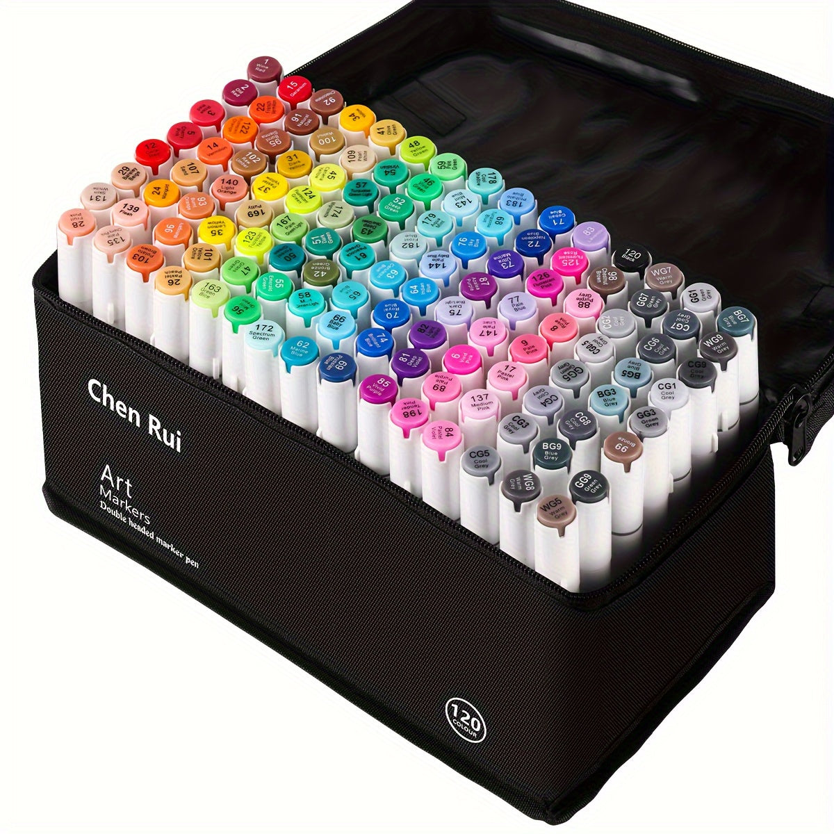 Marker Pens Art Supplies Set 48 to 168 Colors - Dual Tip Soft Brush & Fine Liner for Sketch, Illustration, Painting & Coloring, School Graduation Gift for Students & Artists