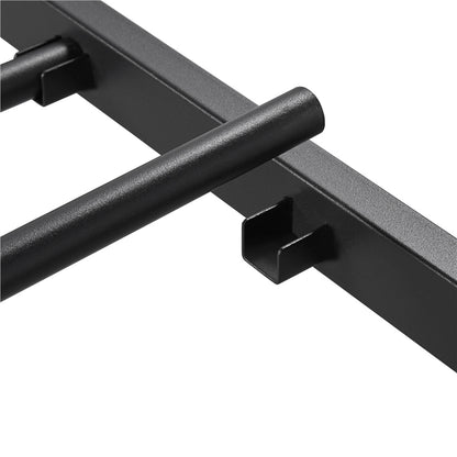 Metal Platform Bed Frame with Cross Design Headboard and Footboard - Industrial Style, 12 Metal Slats, Under-Bed Storage, Twin Full Queen, Black or White, for Bedroom Dorm Apartment Canada