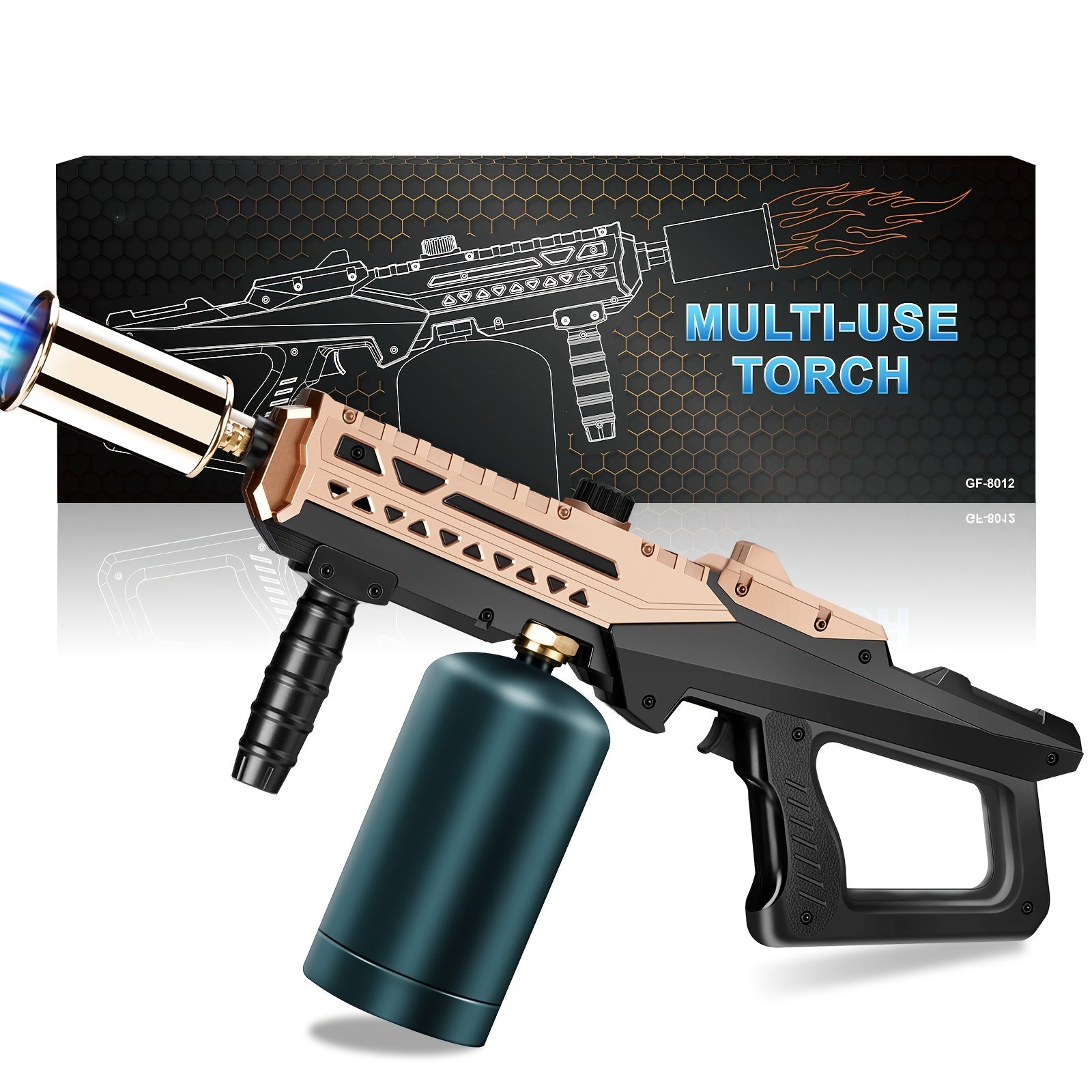 Propane Blow Torch with Trigger Ignition & Adjustable Flame – Lightweight Flamethrower for Campfire, Fire Pit, BBQ, Weed Burning & Culinary Use | Precision Flame Control, Fun Outdoor Gift (Tank Not Included)