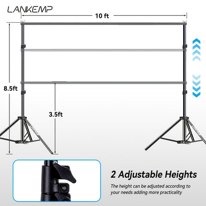 Adjustable Photo Backdrop Stand Kit 10x7ft – Background Support Frame for Photography Studio, Party, Wedding, Birthday, Baby Shower & Event Decoration | Canada