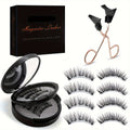 Local Repository Magnetic Eyelashes - 4/8 Pairs Magnetic False Eyelashes Set, Glue-Free, Black/Pink Options with Applicator, Reusable & Waterproof Cat Eye Style, Ideal for Daily Wear/Parties/Valentine's Day Gifts, Must-Have for Women's Makeup