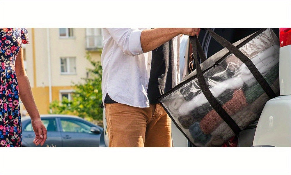 Large Moving Bags & Storage Totes with Backpack Straps Zippers & Handles – Heavy Duty 600D Packing Bags for Relocation College Dorms Seasonal Storage | 2/4/6 Pack