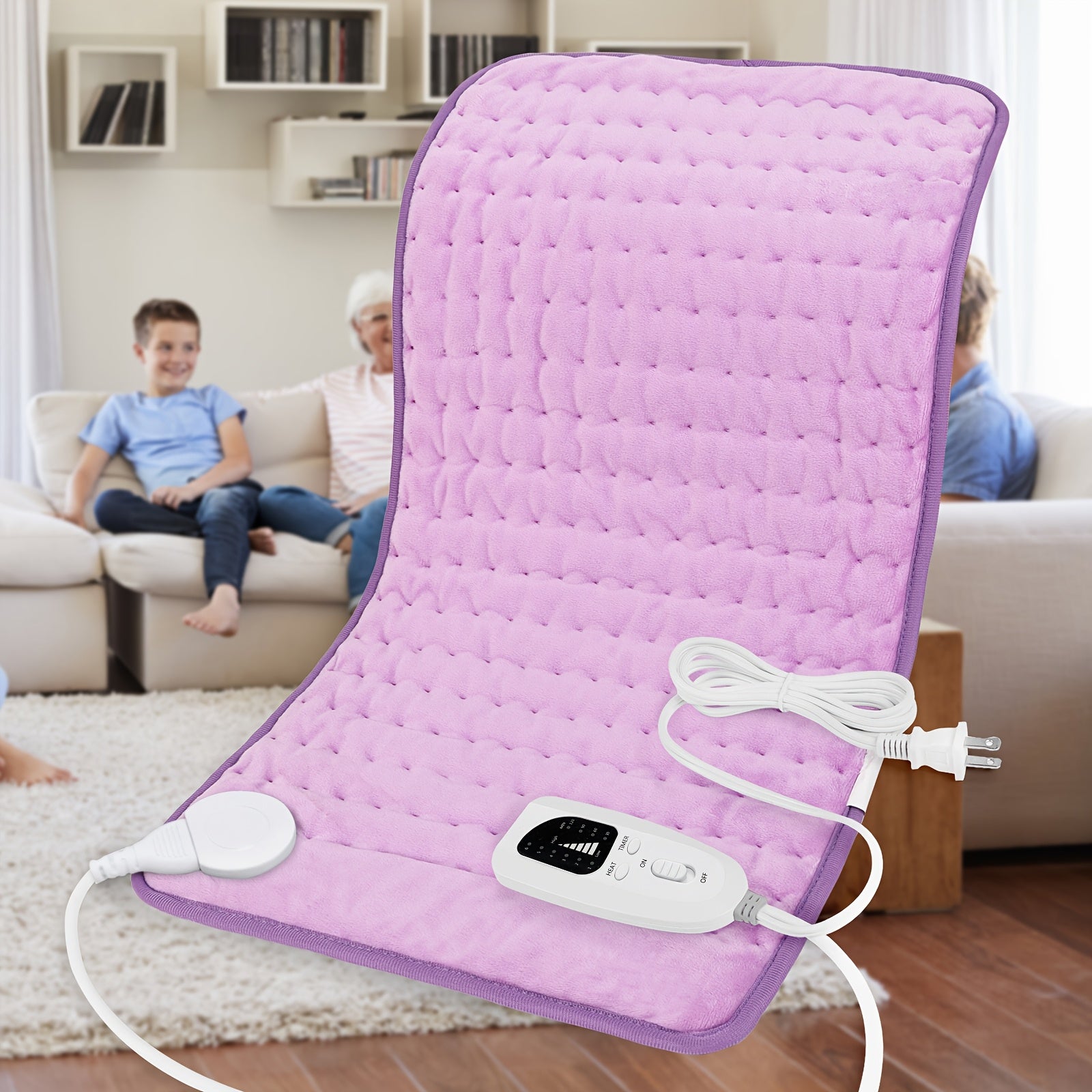 Heating Pad for Back 24"x12" – 6 Heat Settings, Auto Shut-Off, Machine Washable, Fast Heating Electric Pad for Neck, Shoulder, Abdomen & Legs, Dry & Moist Heat Therapy | ShopVora CA