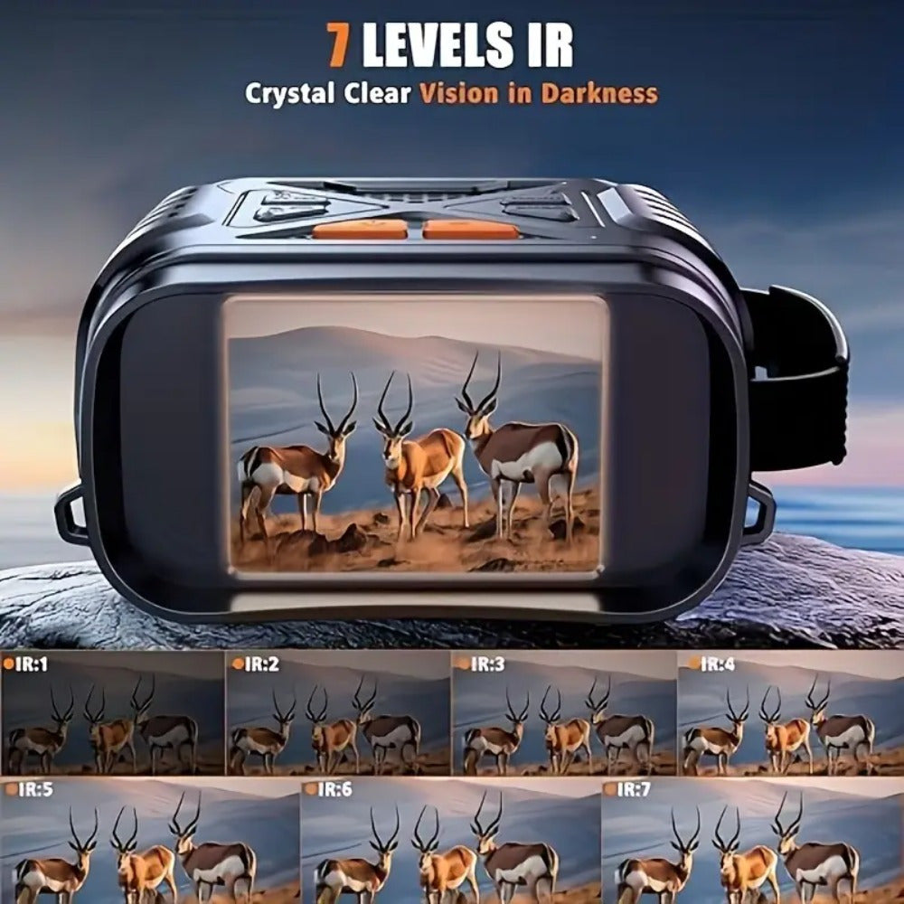 Digital Night Vision Binoculars INSKAM Dual Tube – 2.8" Display, USB & Battery Power, Wildlife Observation, Camping, Farm Monitoring – Binoculars & Monocular Options, Black