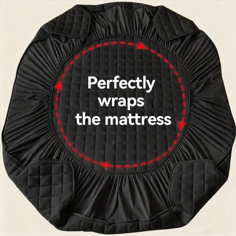 1pc Quilted Cooling Mattress Protector, 9-15" Deep Pocket, Waterproof, Machine Washable - Home Bedding, Pillowcase Not Included