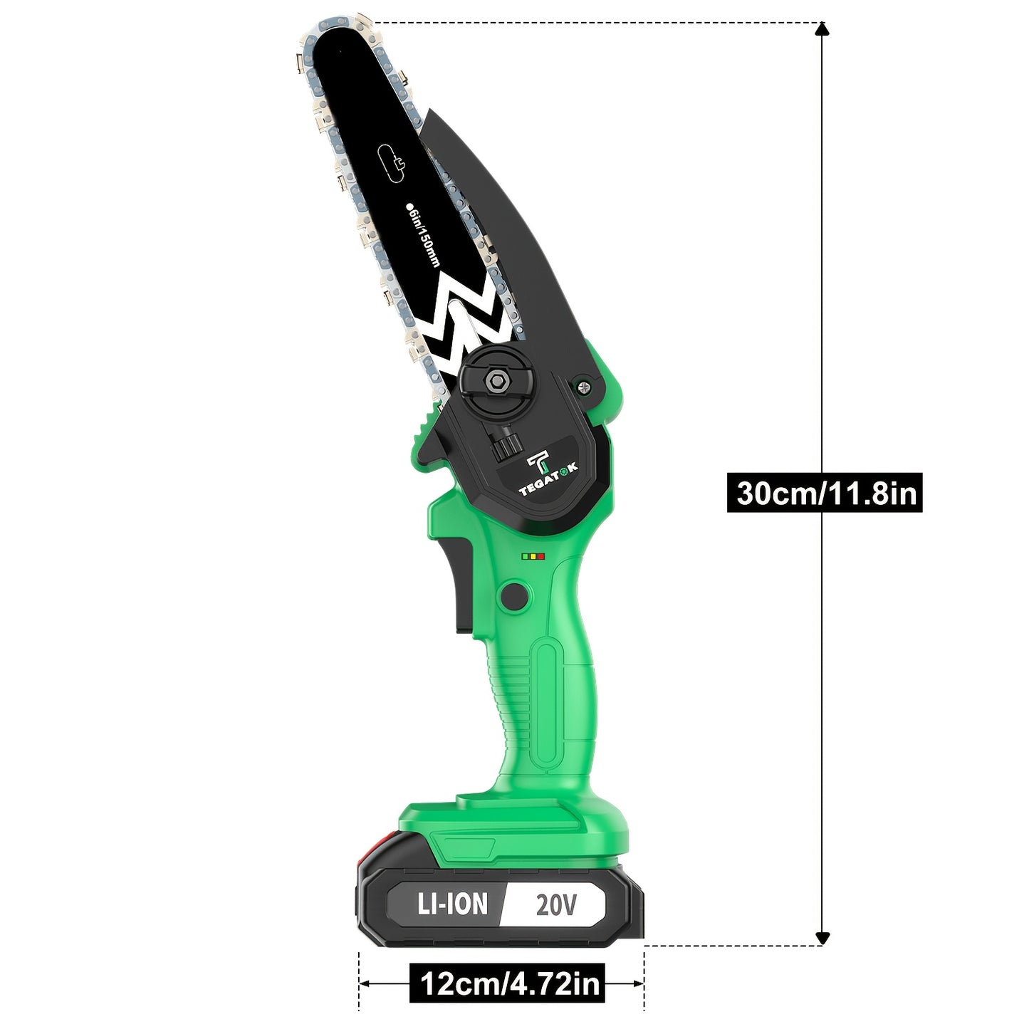 Cordless Electric Chainsaw 10 Inch or 6 Inch 20V with 2x4.0Ah Lithium Batteries, 2 Chains & Charger - Efficient Cutting for Wood Trimming, Woodworking, Landscaping & Yard Pruning