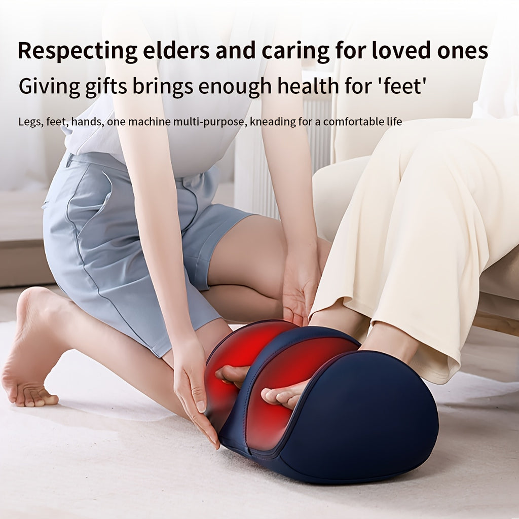 MASSTECK Foot Massager Machine with Heat, 3 Massage Level & 2 Modes, Shiatsu Feet And Leg Massager, Kneading Rolling for Foot, Calf, Ankle, Leg, Plantar, Massage Gift for Mom/Dad/Women/Men