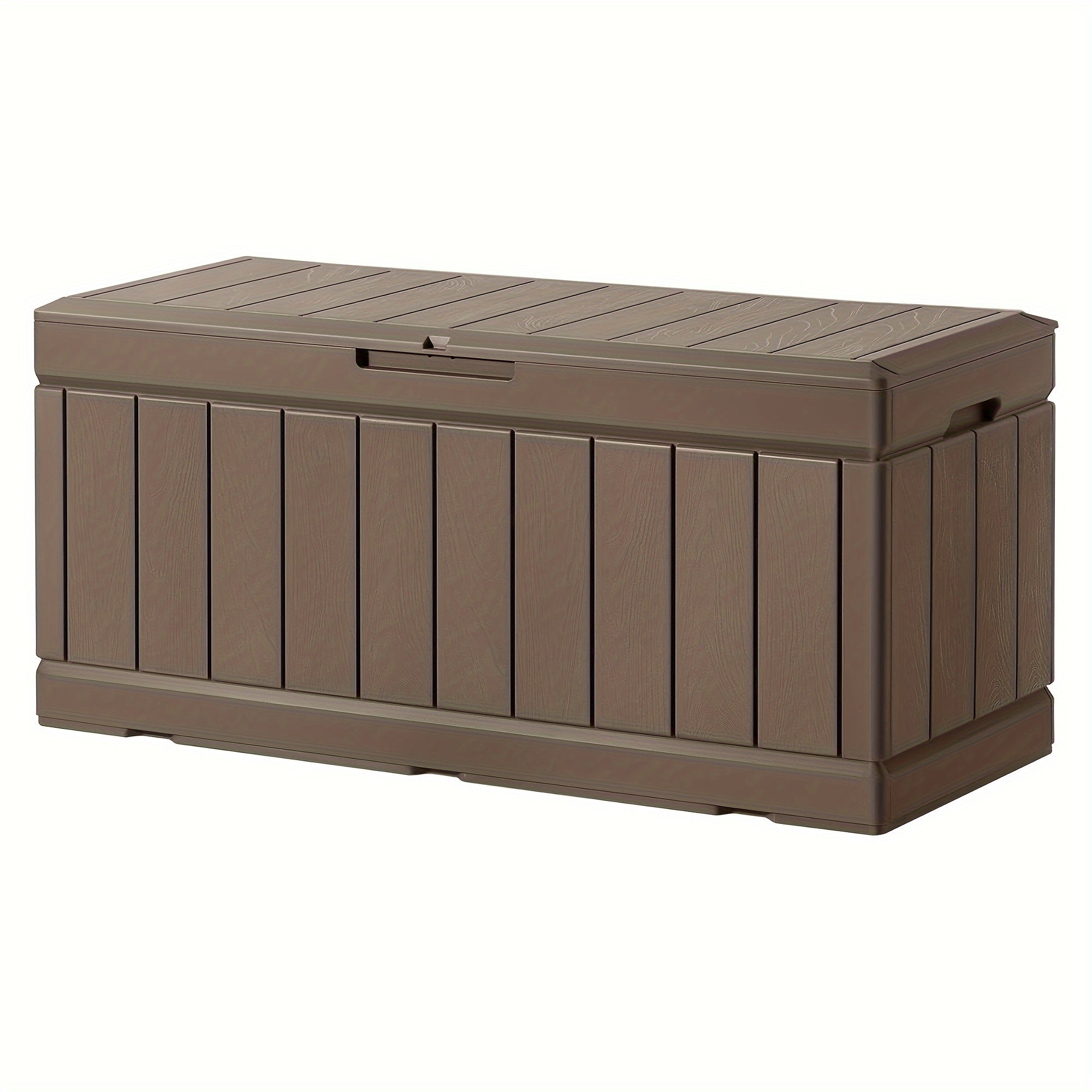 88 Gallon Resin Deck Box Outdoor Lockable Storage Box – Waterproof Large Cushion Storage Bench for Patio, Backyard, Pool Supplies & Sports Equipment