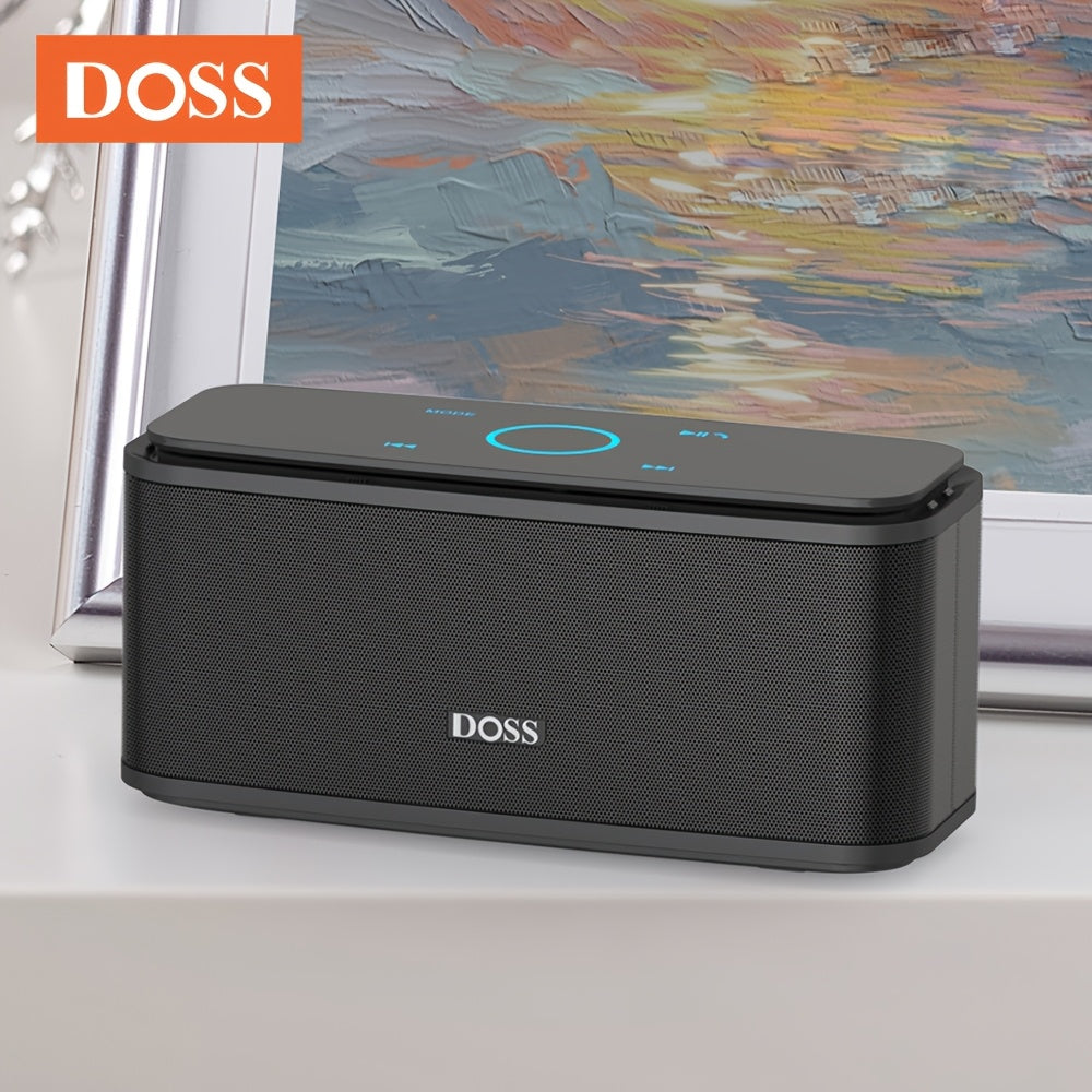 DOSS 12W Touch Speaker Wireless 5.0, Capacitive Touch Control, HD Sound And Bass, 20H Playtime, Built-In MIC Hands Free, Portable Speaker for Computer Laptop Cellphone
