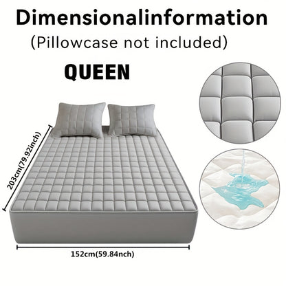 Quilted Cooling Mattress Protector with 9-15" Deep Pocket – Waterproof, Machine Washable, Breathable Fitted Bed Cover for All Mattress Sizes – Home Bedding Essentials