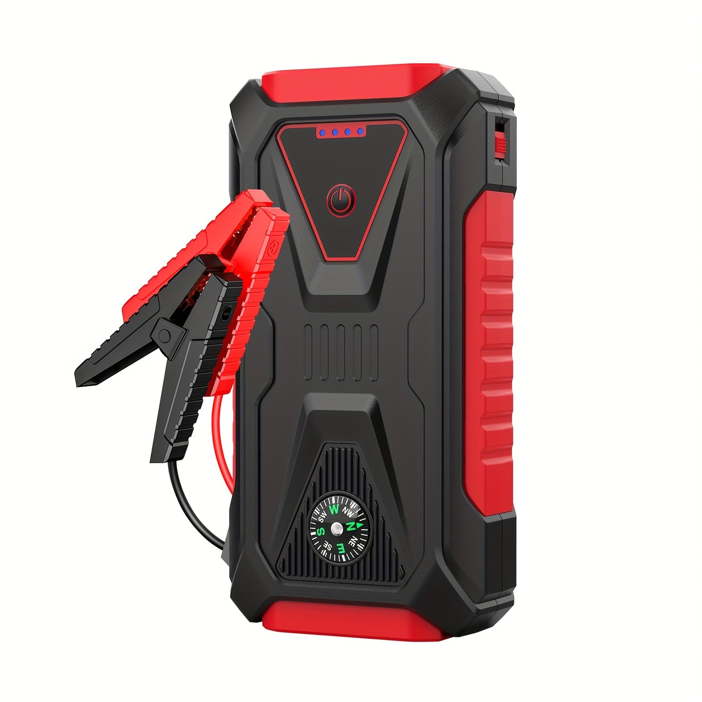 12V Portable Jump Starter for 10.0L Gas & 8.0L Diesel Engines, SOS Warning Light, LED Flashlight, Compass, Window Breaker & Dual USB Fast Charging – Heavy-Duty Emergency Car Kit for Trucks & SUVs