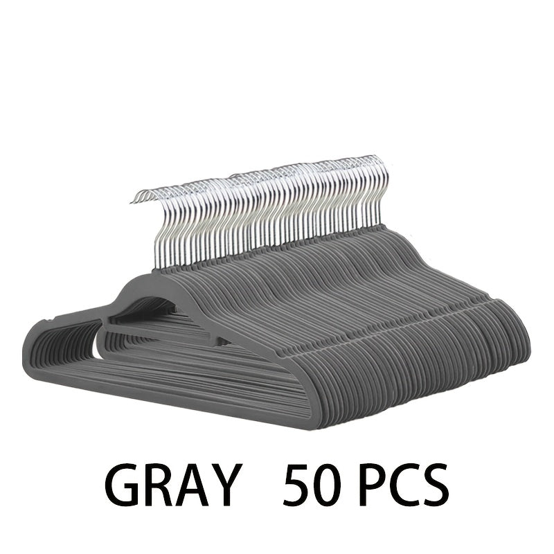 Premium Velvet Hangers Non-Slip Notched Design – Space-Saving Sturdy Coat Hangers for Closet Organization, Suits, Pants & Coats, 30 / 50 / 100 Pack, Black or Grey