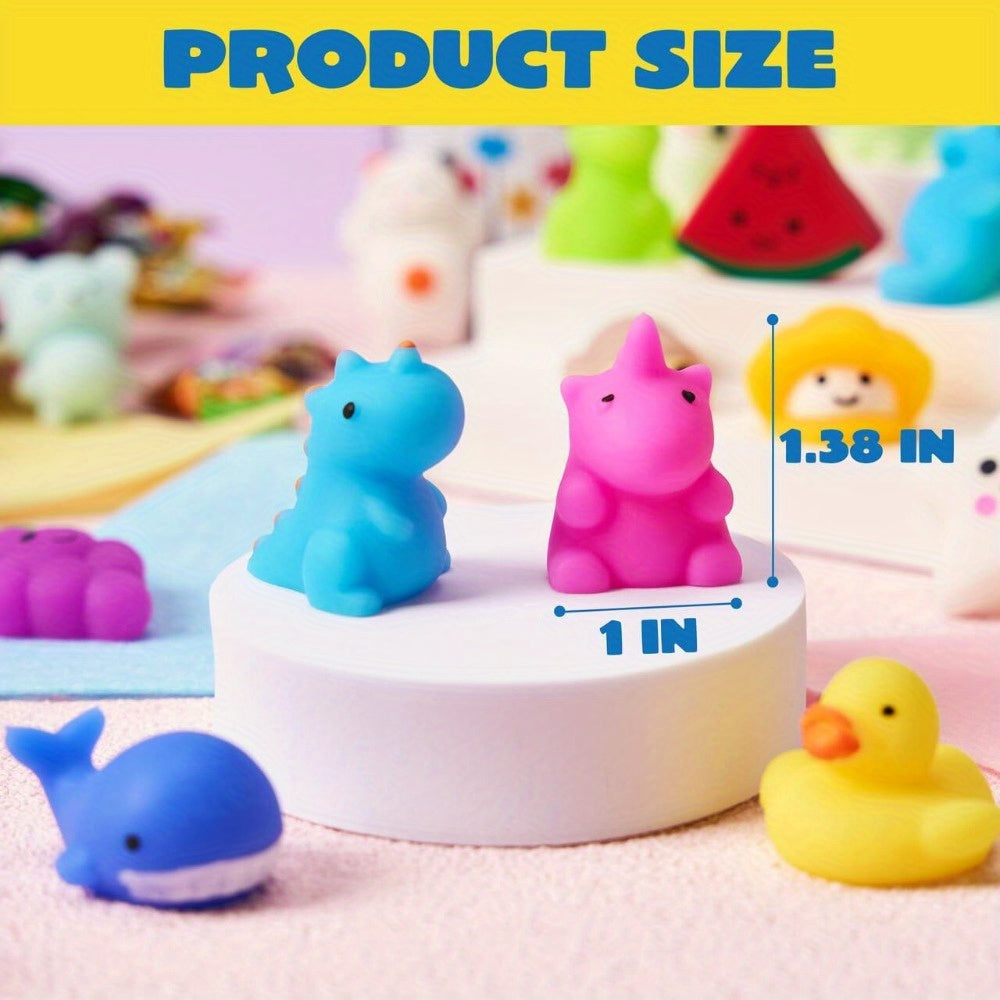 25pcs SYNCFUN Mochi Squishy Toys Suitable for Kids, Mini Squishy Mochi Relax Sensory Fidget Toys with TPR Material, Kawaii Party Favors for Birthday Gifts, Classroom Prizes, Basket Stuffers & Goodie Fillers (Random Assortment)
