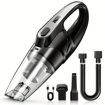 Pink Handheld Car Vacuum Cleaner 6000PA Super Suction 2000mAh Low Noise with 5 Attachments – Car Interior, Home & Pet Hair Cleaning Gift for Women
