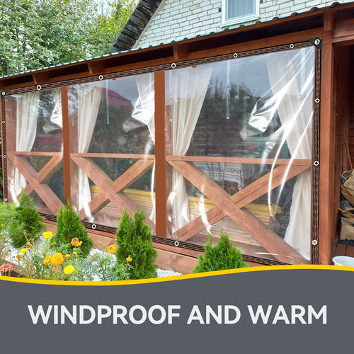 Thickened Waterproof Tarp with Sealing Ring & Buckle Clips – Heavy Duty Rain Cover for Garden, Patio, Vehicle, Construction, Camping & Chicken Coop – Available in 6.5x10 ft or 6.5x13 ft Outdoor Sunshade Tarp