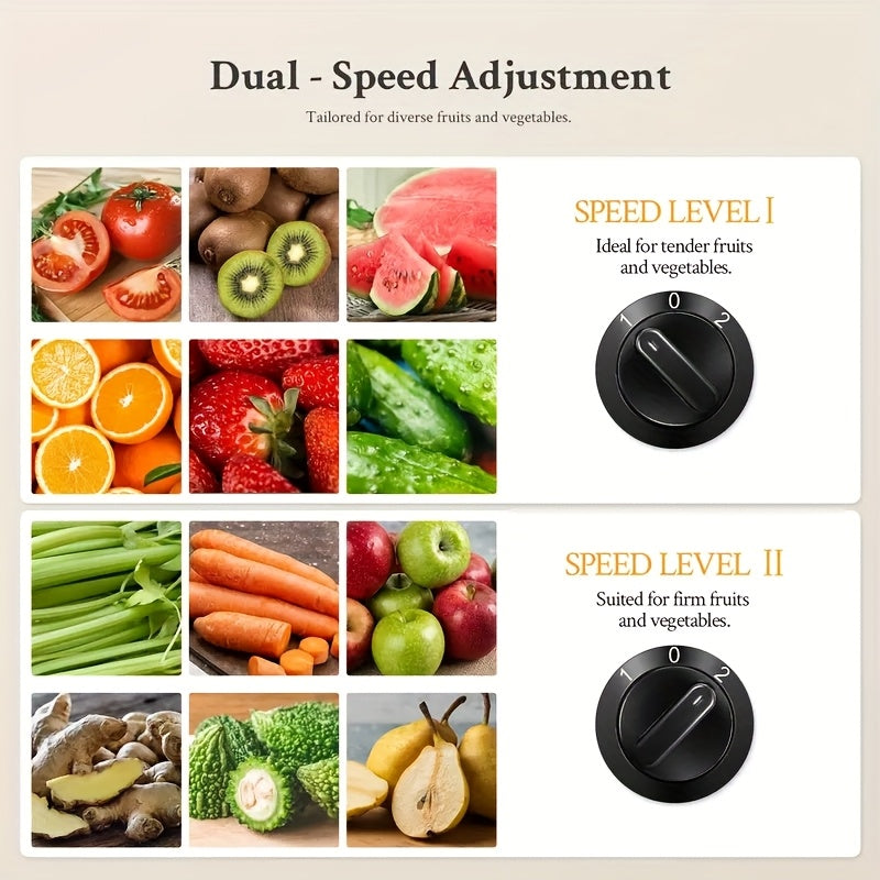 500W Centrifugal Juicer Stainless Steel – 3-Inch Wide Inlet, BPA-Free, Includes Measuring Cup & Discharge Cover, Fast & Easy Fruit and Vegetable Juicer