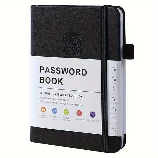 Budget-Friendly 1pc Pocket-Sized Password Book, A6 Paper Size Internet Password Log Diary with Letter Labels, Website Login Address Manager for Seniors