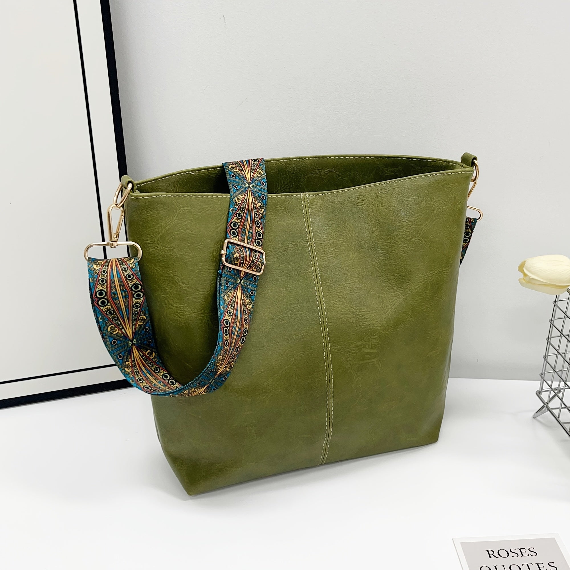 Bohemian Geometric Strap Hobo Bag – Large Capacity Ethnic Crossbody Shoulder Bag for Women | Retro Boho Style Everyday Purse | 9 Colours | Best Birthday, Christmas & Valentine's Day Gift