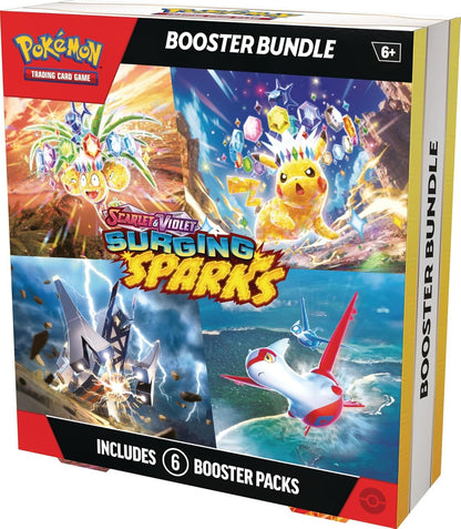 Pokemon TCG Scarlet & Violet Surging Sparks Booster Bundle - 6 Booster Packs, 10 Cards Each, Expand Your Collection, Gift for Pokemon Fans and Collectors