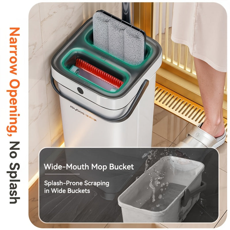 Spin Flat Mop and Bucket Set with Wringer – Hands-Free 360° Rotating Head, 2/4 Washable Microfiber Pads, Wet & Dry Use, Floor Cleaning System for All Floor Types & Windows