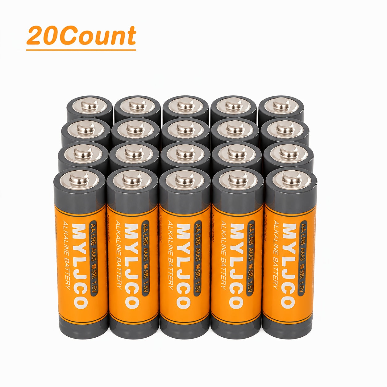 AA & AAA Alkaline Batteries Bulk Pack 8 / 20 / 48 Count – 1.5V Long-Lasting Stable Output for Remote Controls, Toys, Clocks, Flashlights & Holiday Decor, Home & Office Canada