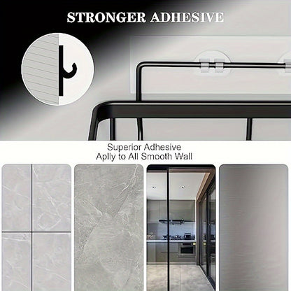 Adhesive Shower Caddy Organizer 5-Pack – No Drilling Rustproof Stainless Steel Shower Shelves with Soap Holder, Wall-Mounted Bathroom Storage Rack for Renters & Families
