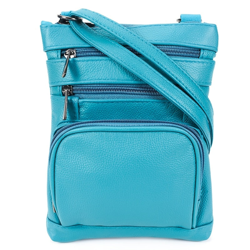 Crossbody Leather Bag Genuine Leather Messenger with Adjustable Strap & Smartphone Pocket – 3 Sizes: Regular, Plus & X-Large | 9 Colours | Fashionable Handheld Shoulder Bag | ShopVora CA
