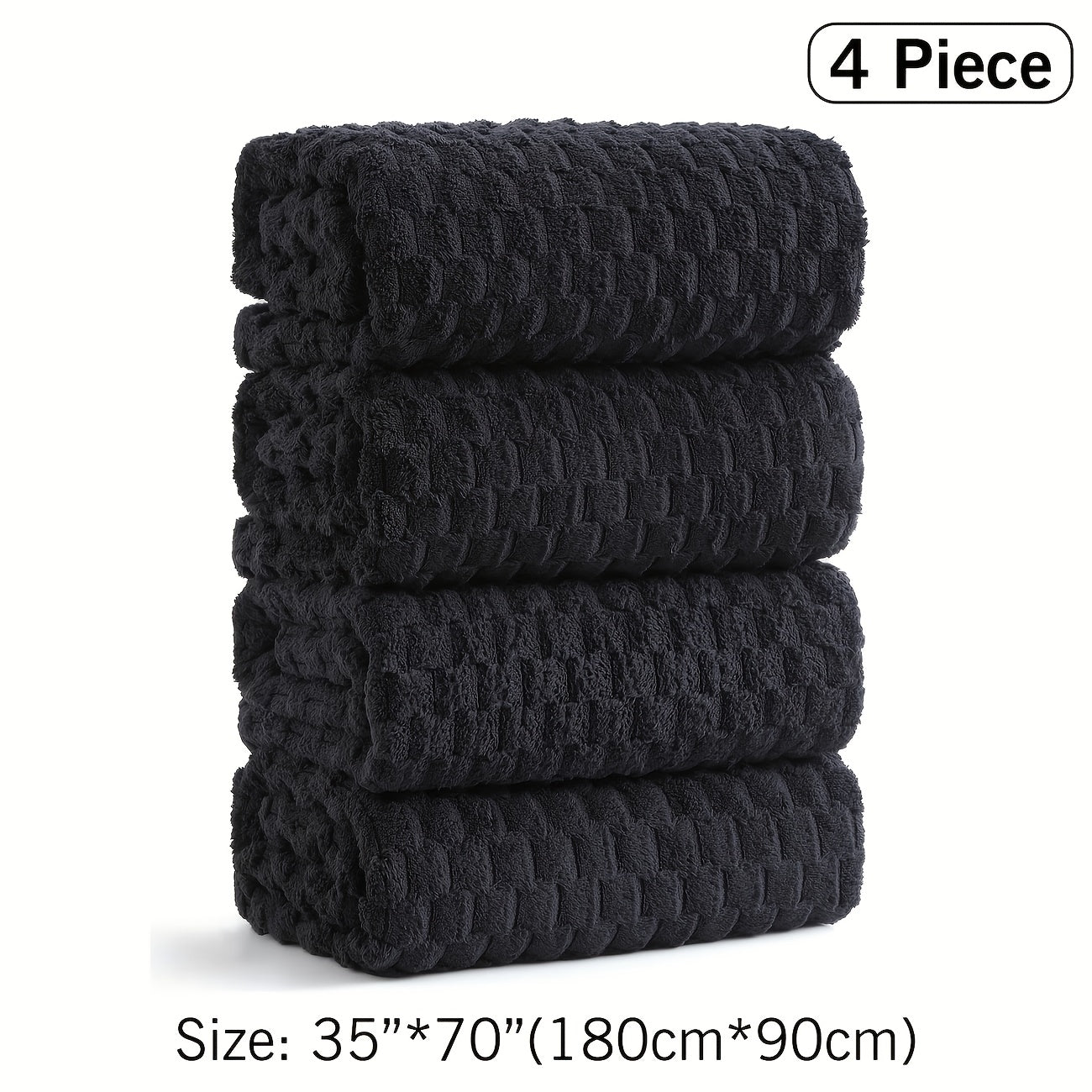Microfiber Bath Towels Set 4-Pack Extra Large 27x55 & 35x70 in – Super Soft Quick-Dry Luxury Spa Hotel Quality Towels, Multi-Color Options