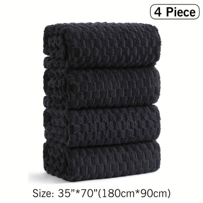 Microfiber Bath Towels Set 4-Pack Extra Large 27x55 & 35x70 in – Super Soft Quick-Dry Luxury Spa Hotel Quality Towels, Multi-Color Options