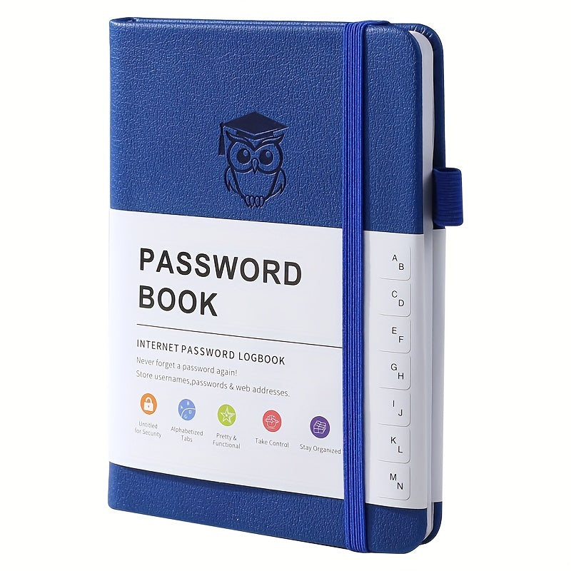 Password Book A6 Pocket-Sized, Internet Password Log Book with Alphabetical Letter Labels, Website Login Address Keeper & Organizer for Seniors Adults – Small Discreet Password Notebook