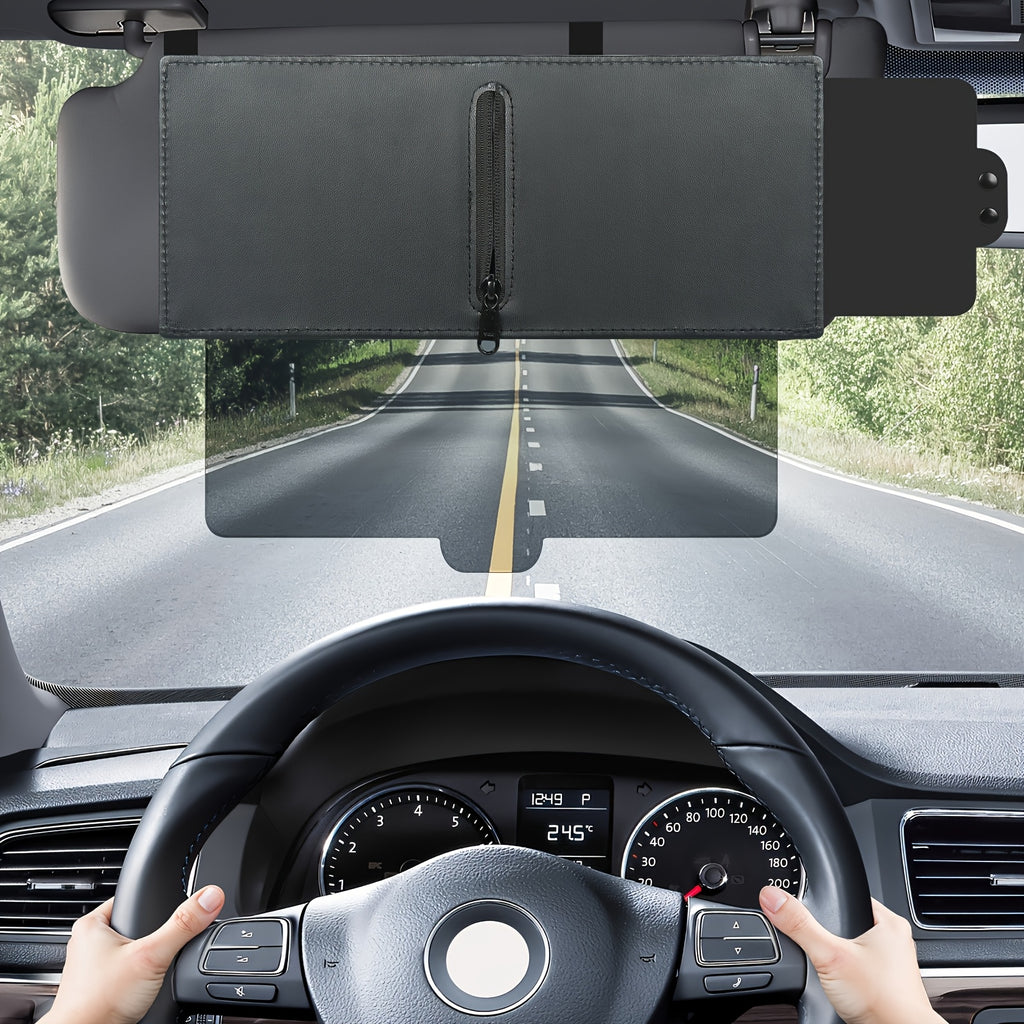 Car sun visor extender, sun visor, driver or front passenger anti glare sun visor, polarized car sun visor extender, adjustable car sun visor extender, universal