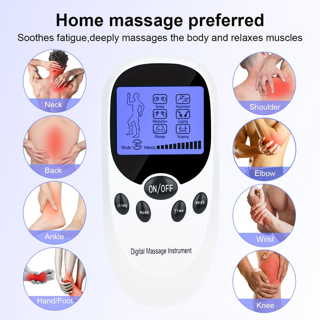 CESLIFF TENS + EMS Dual Channel Pulse Massager with 8 Electrodes for, And,,, with Portable Design, It Is The Best Gift for Friends And Relatives!, Management, Therapeutic, Ergonomic Massager, Compact Massager, Reliable Performance, Highquality Build, Elec