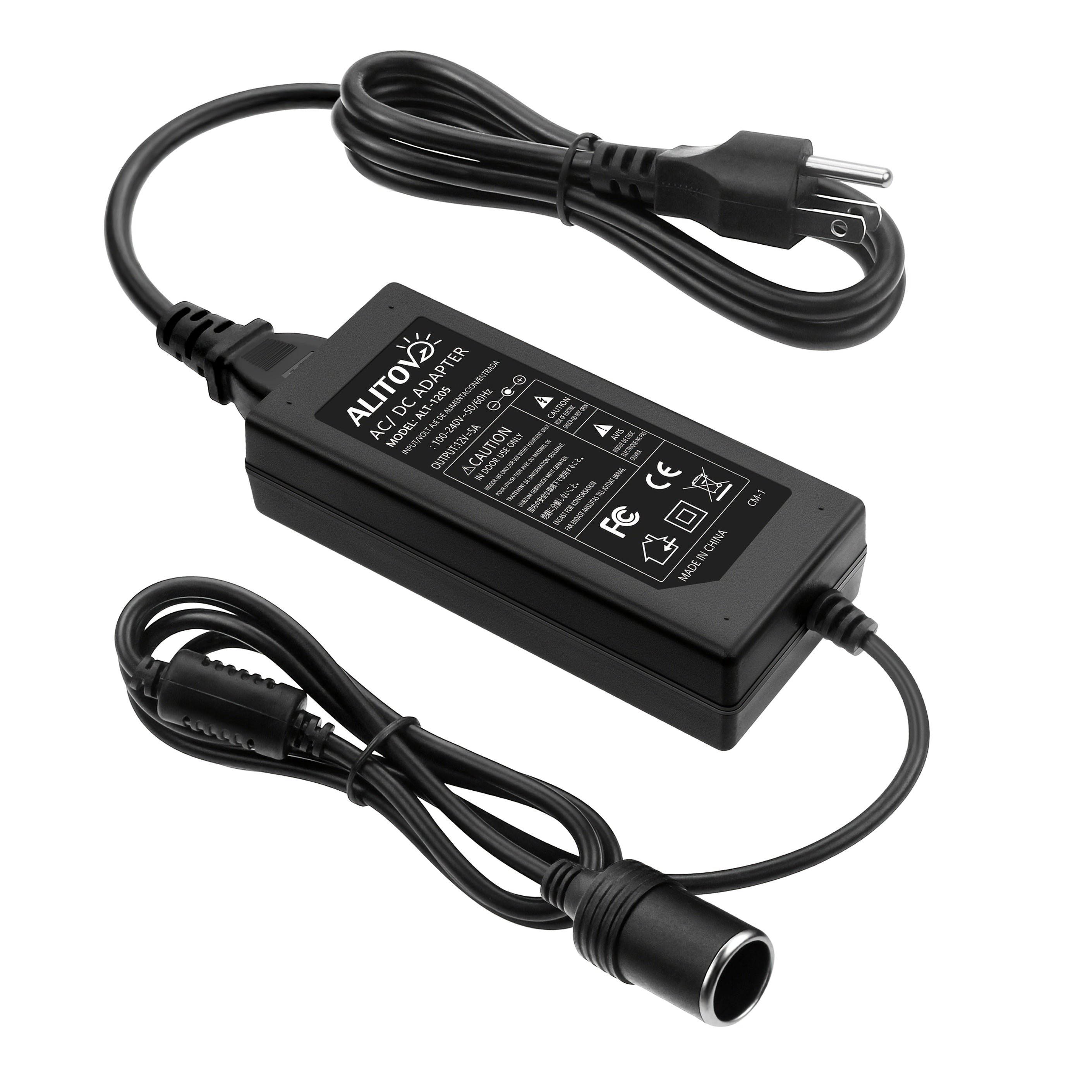 AC to DC Power Supply Adapter 12V 8A 96W – 100V-240V to 12V Converter Car Lighter Socket for Portable Cooler Warmer Massage Cushion Car Devices – ShopVora CA