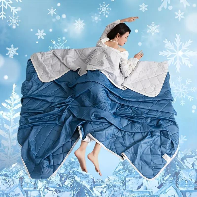 Cooling Blanket for Hot Sleepers – Lightweight Breathable Polyester Summer Quilt, Reversible Geometric Design, Night Sweats Relief, Bed Couch Travel, Machine Washable | Canada