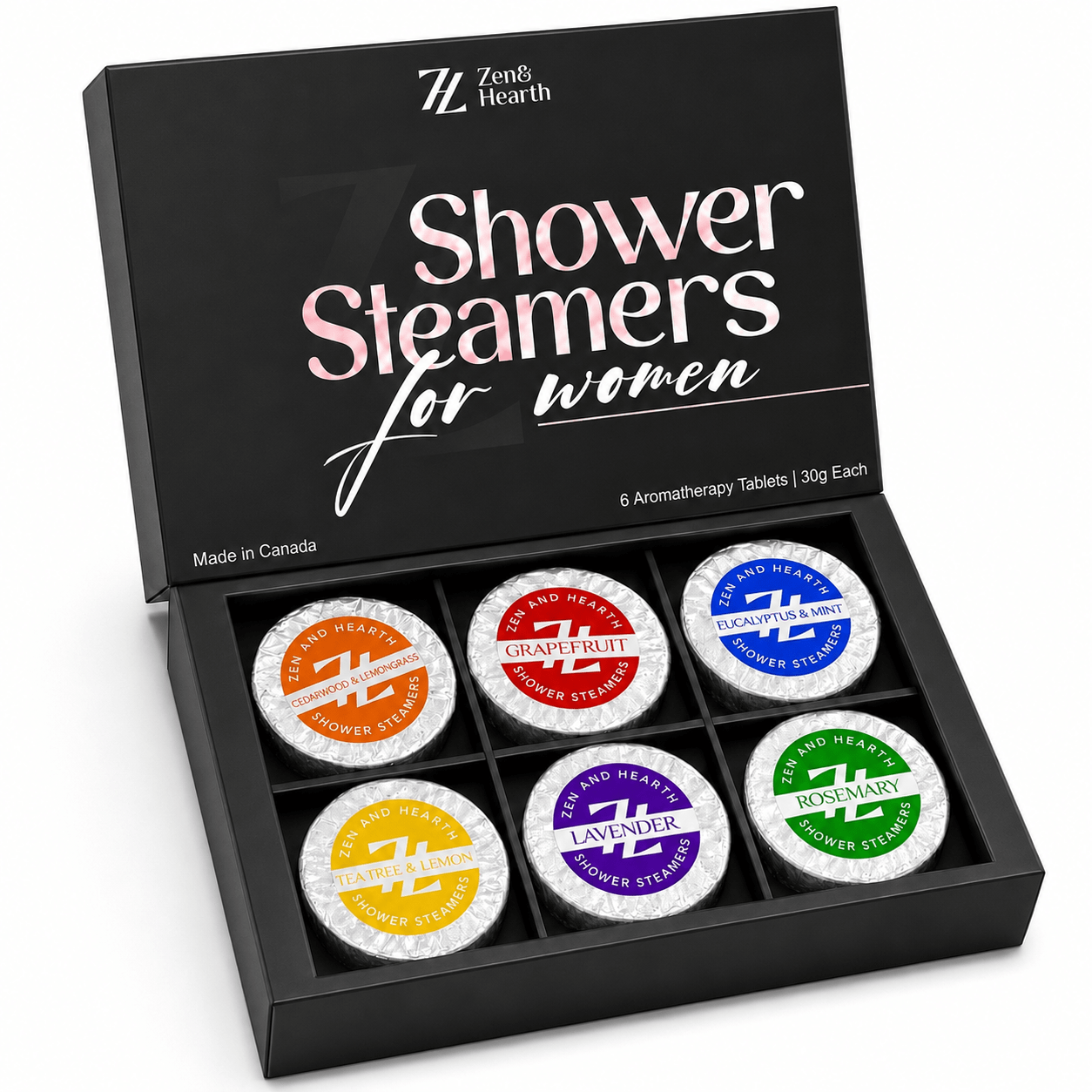 6PCS Shower Steamers Gift Set, Birthday Gifts for Women, Home Spa Relaxing Essential Oil Shower Bombs, Self Care Gift