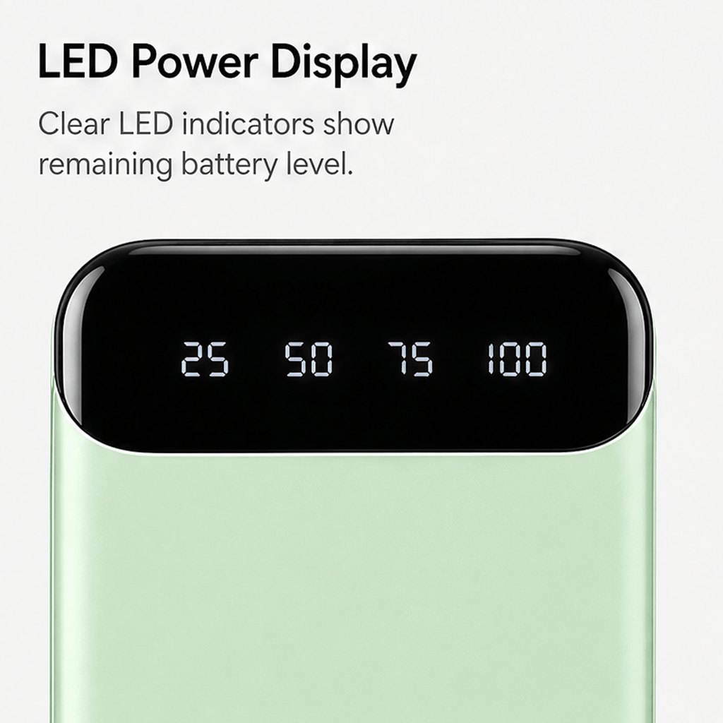 20000mAh Power Bank Fast Charging, LED Display, Type-C & USB-A, Emergency Backup Battery Pack for iPhone & Android – Safe Lithium, Outdoor Travel Gift