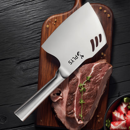 Stainless Steel Meat Cleaver Knife, Heavy Duty Bone Chopper Butcher Knife, Professional Chef Cleaver with Ergonomic Handle, Kitchen & Restaurant Use, Gift for Men & Women