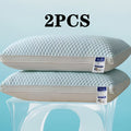 2 Pack Fiber Cooling Pillow - Breathable Neck Support Pillow For Sleep, Moisture-Wicking & Sweat-Absorbing Home Pillow, Soft Satin Cover With Zipper Design, Medium Firmness, All-Season Essential For Sleeping