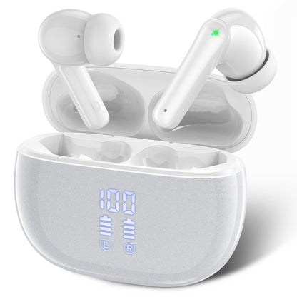 Bluetooth Earbuds 40Hr Battery – BT 5.3 Touch Control, Hi-Fi Stereo, ENC Noise Cancelling Mic, LED Charging Case, Deep Bass Earphones for Sports & Workout