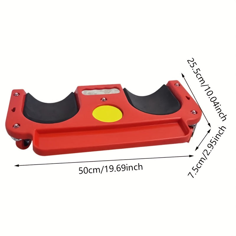 Rolling Knee Pad Platform with Wheels and Built-In Tool Tray, ABS Cushioned Kneeling Pad for Carpenters Flooring Machine Workers Car Repairs, Multi-Function Work Knee Roller