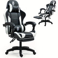 Game Chair with Footrest And Lumbar Support Gaming Chair, Video Chair, Ergonomic Computer Chair Height Adjustable with Swivel Seat And Headrest