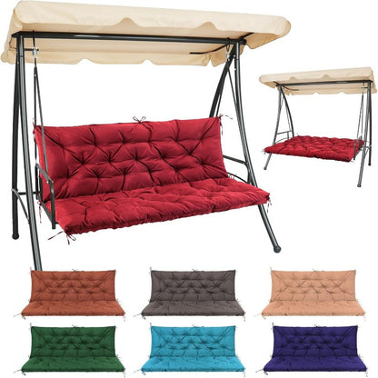 Outdoor Patio Swing Cushion 47x40 Inch 4 Inch Thick Waterproof - Fade-Resistant PP Cotton Bench Cushion with 8 Anti-Slip Straps for Porch Swing Garden Bench Lounge Chair Canada