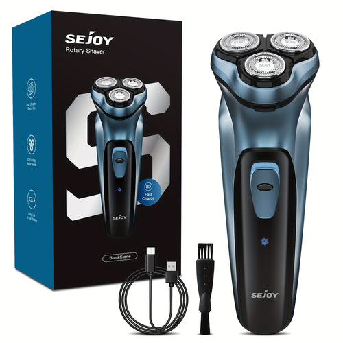 Cordless Electric Rotary Shaver for Men – Wet & Dry Use, Quick USB Charging, Gentle on Skin, Pop-Up Trimmer & Precision Blades – Ideal Gift for Him – ShopVora CA