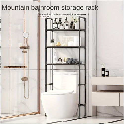 3-Tier Over Toilet Storage Rack – Space-Saving Multi-Layer Bathroom Organizer Shelf for Toilet, Washing Machine & Small Bathroom Storage Organization