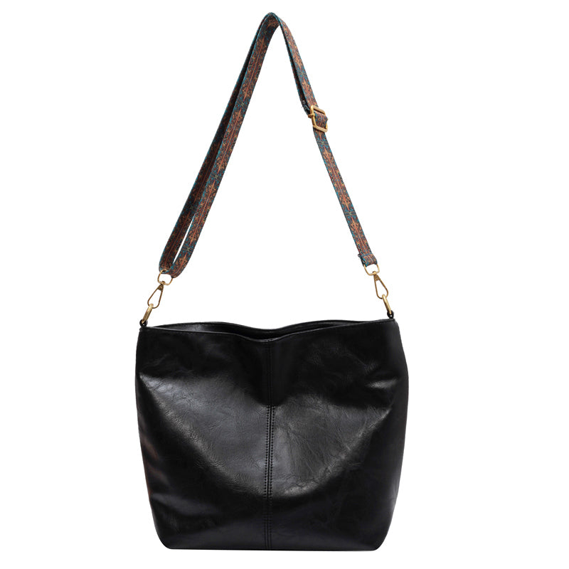 This year's popular bags for women: large-capacity new style fashionable wide-band messenger bags, niche popular tote bags