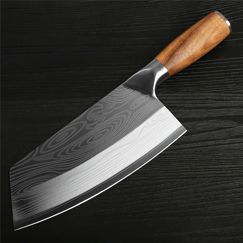 7-inch Vegetable Meat Cleaver Knife Chef Knife Sharp Blade Slicer Chinese Cleaver Kitchen Knife Superior Class Stainless Vegetable Kitchen Knife for Home Kitchen Restaurant German Steel Utility Knife Cooking Tools Cutter Halloween Christmas Gifts