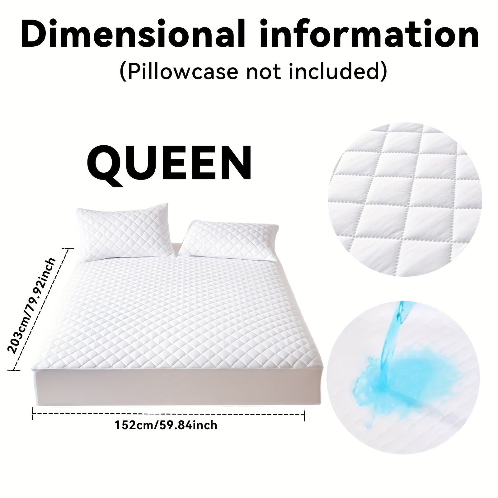 Waterproof Mattress Protector Set 2/3pcs, Thick Deep Pocket 9-15" Fitted Sheet & Pillowcase, Soft All-Season Bedding, Machine Washable – Twin Full Queen King, Multiple Colours